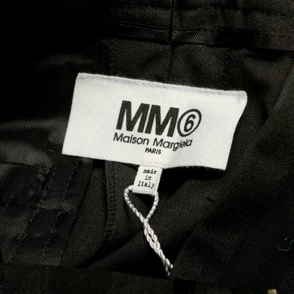 Maison Margiela MM6 Women's Black/Gray Straight Leg Pants US S IT 40 - Picture 4 of 5